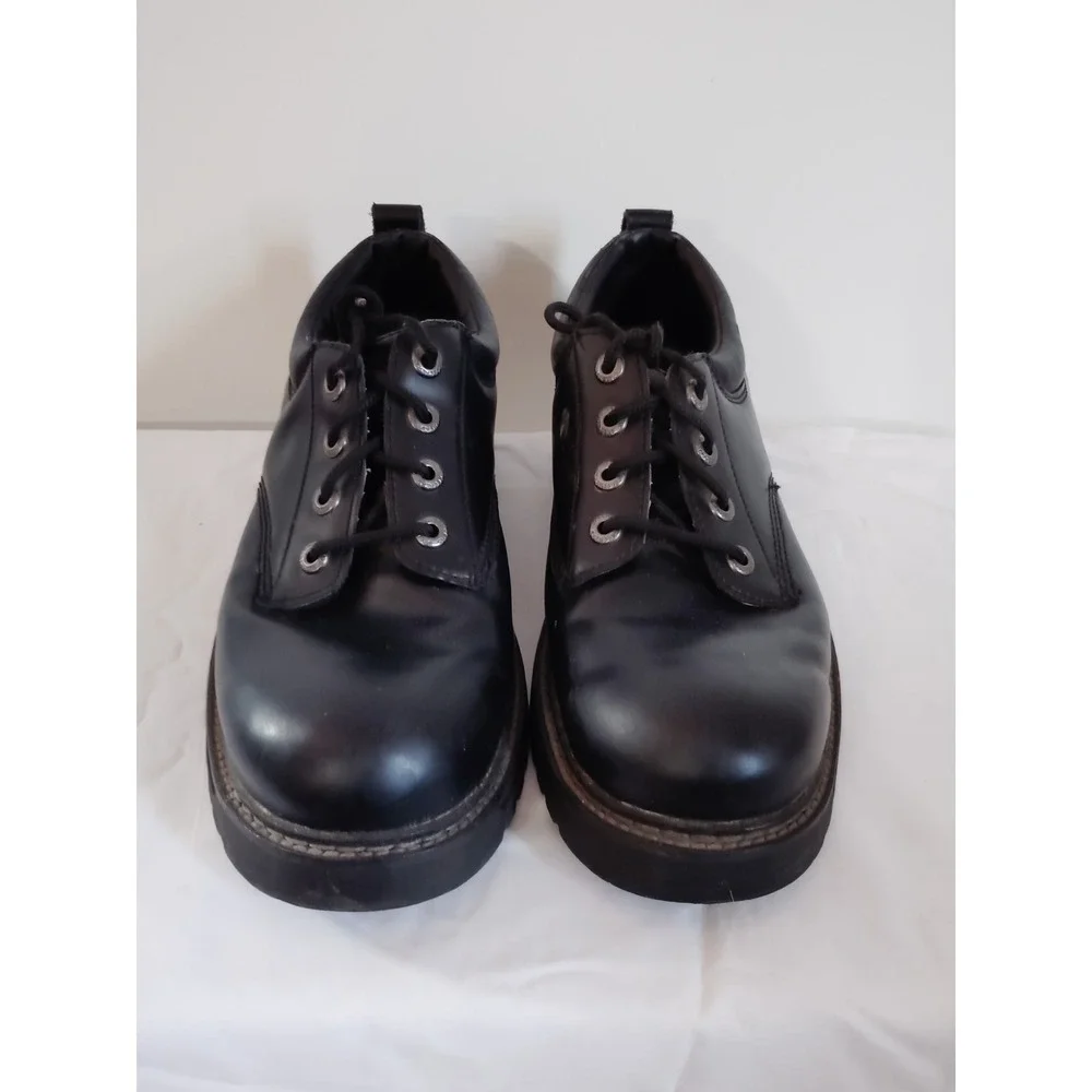 Skechers Work Cankton Slip Resist Steel Toe Shoes Black 60097 Low Top Men 11.5